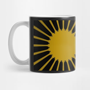 Yellow Fractal Sun Mug